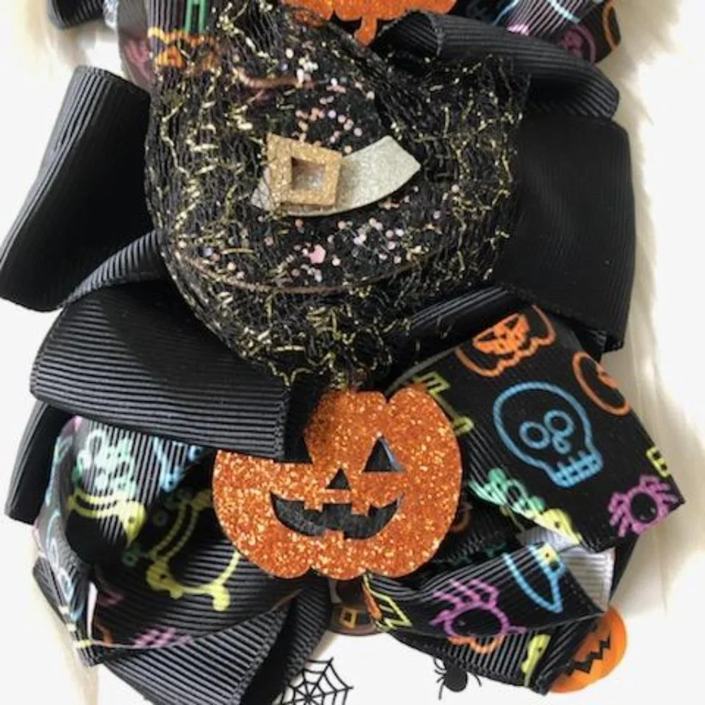 Set of 4 Halloween Hairbows